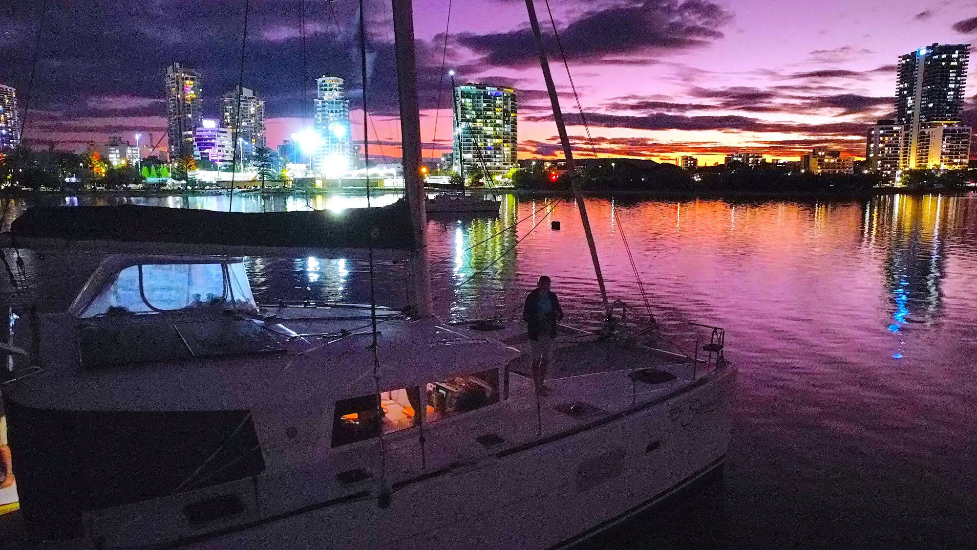 Catamaran sunset