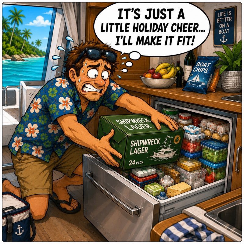 Comical: Trying to fit beer in a fridge