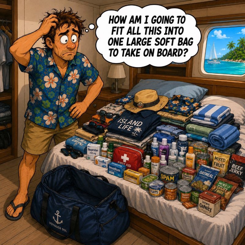 Comical: Trying to pack bags