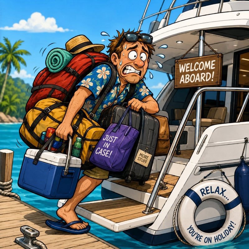 Comical Packing Light with Provisions