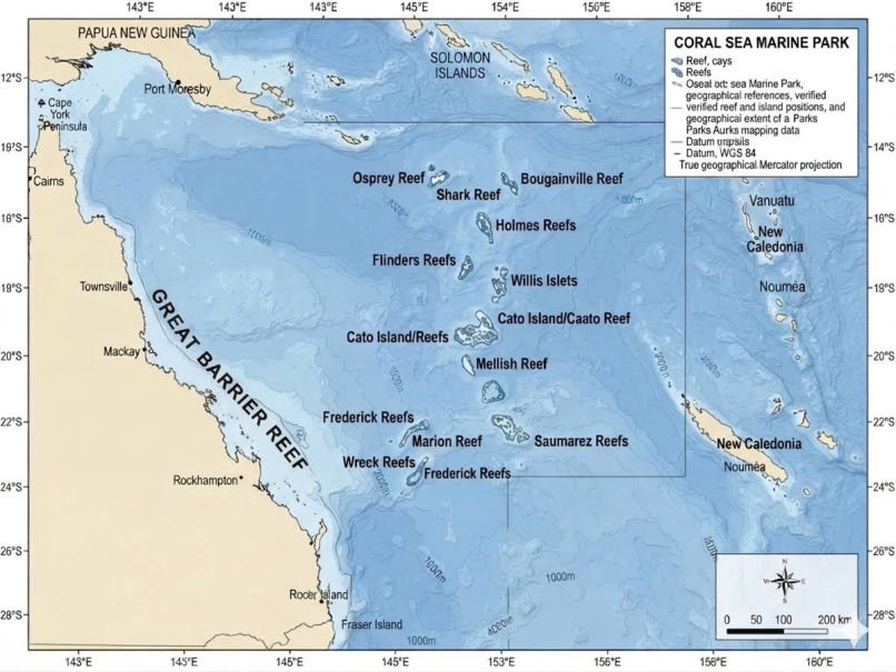 Map of the South Pacific