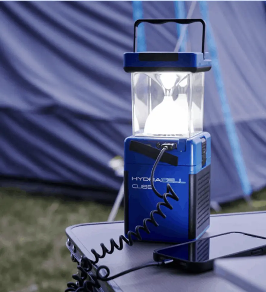 Saltwater activated hydracell cube lantern