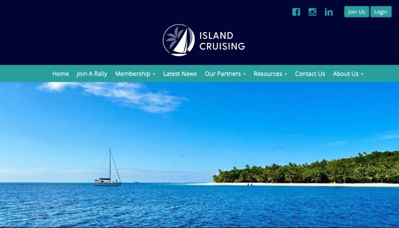 Island Cruising Image of Website