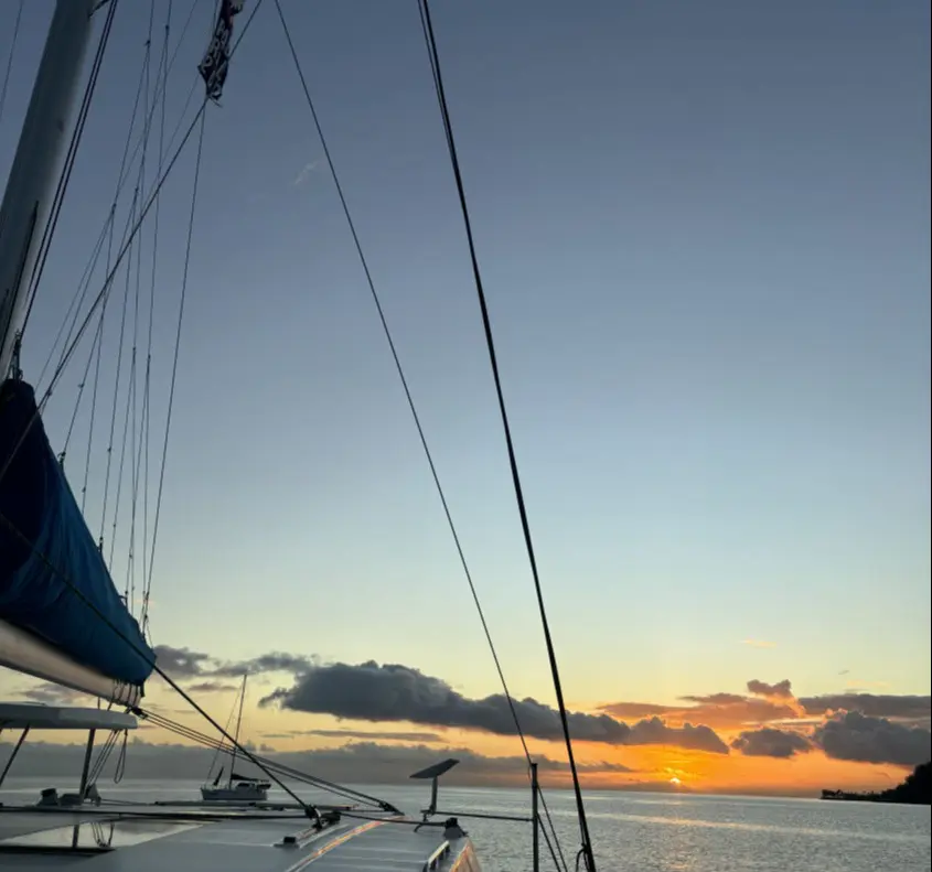 Sunrise in eastern side of Fiji