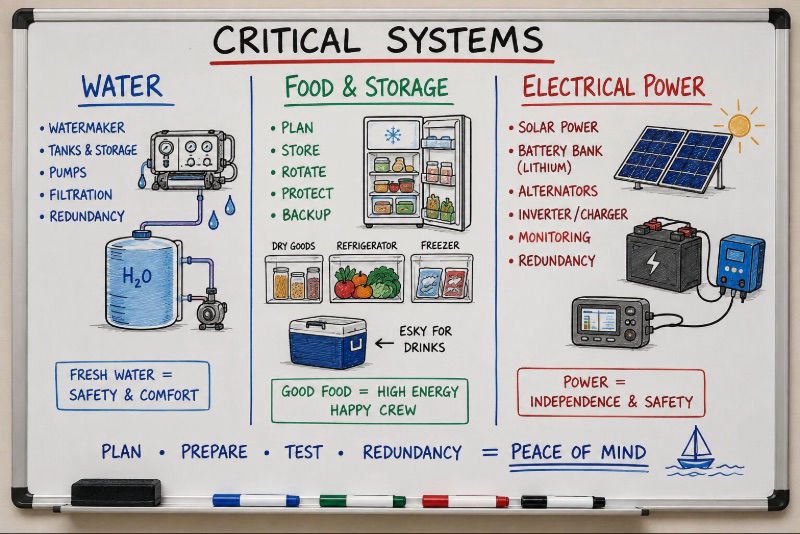 Drawing on whiteboard of critical systems